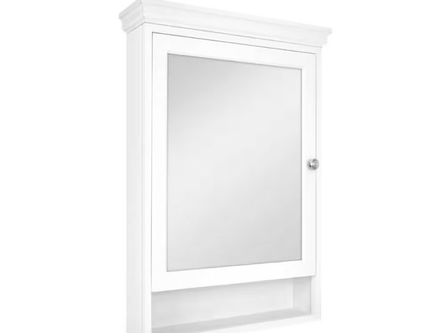 Lot 96-166751 - Glacier Bay
23-1/2 in. W x 32-1/2 in. H Framed Surface-Mount Bathroom Medicine Cabinet with Mirror, ...