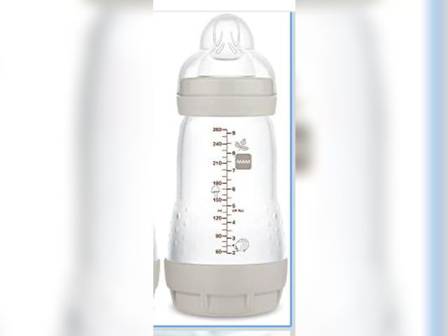 Lot 96-191048 - MAM Easy Start Anti-Colic Baby Bottle 9 oz, Medium Flow, Breastfeeding-Like Silicone Nipple Bottle, ...