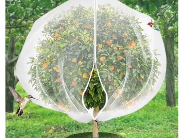Lot 96-167018 - 84 in. H x 72 in. W Drawstring Insect Net Outdoor Tree Cover Plant Cover New