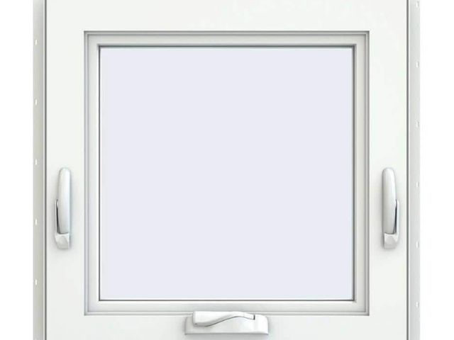 Lot 96-175025 - JELD-WEN 23.5 in. x 23.5 in. V-4500
Series White Vinyl Awning Window with Fiberglass Mesh Screen MSR...