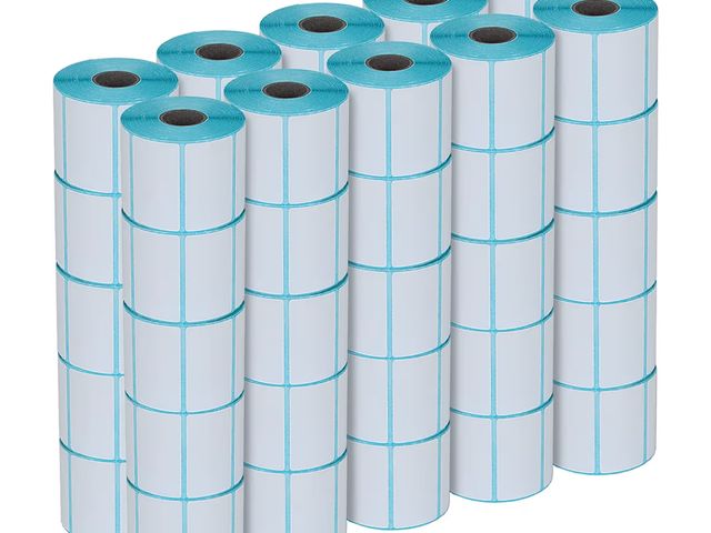 Lot 96-176331 - ESSENTIAL 50 Roll 2 1/4 x 1 1/4 Inch Direct Thermal Labels, 1000 Labels of Roll, Permanent Adhesive,...