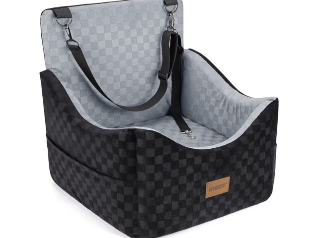 Lot 96-181408 - JOEJOY Elevated Dog Car Seat for Small/Medium Dogs up to 35 lbs, Memory Foam Pet Booster Seat with D...