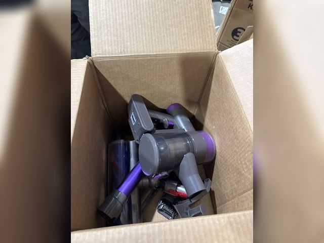 Lot 96-178288 - Box of Miscellaneous Dyson Parts. Appears to have 3 motors and 3 heads.