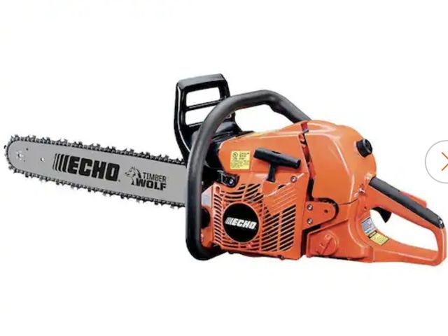 Lot 96-192340 - Echo 20 in. 59.8 cc Gas 2-Stroke Rear Handle Timber Wolf Chainsaw
used untested 
MSRP $480.00