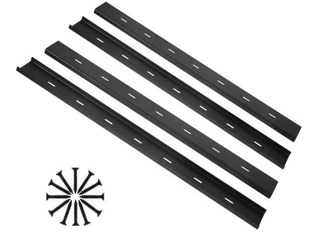 Lot 96-176843 - Set of 4 C Channel Steel Support for Table Top Live Edge Slab, 24" x 1/2" Leg Hidden Metal Support B...