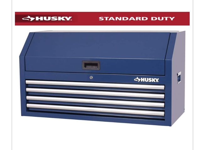Lot 96-192734 - Husky Standard Duty 42 in. 4-
Drawer Blue Top Tool Chest MSRP $236.55 New
