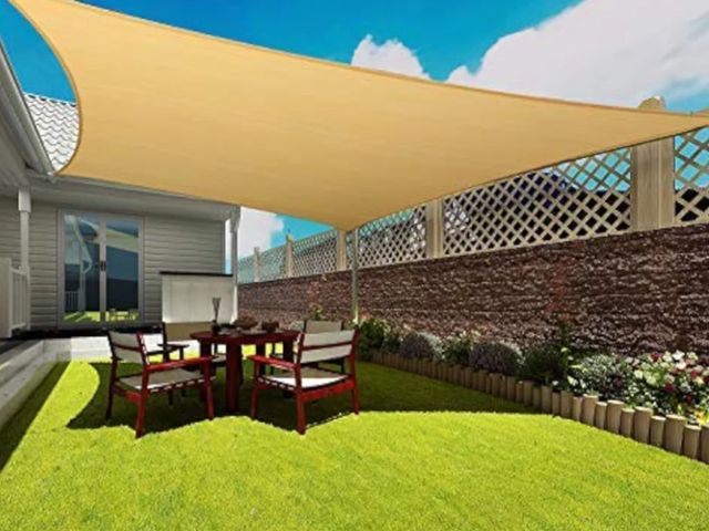 Lot 96-166850 - Rectangle Sun Shade Sail Canopy, 16' x 20' Outdoor Shade Cloth Patio Cover - Sunshade Sails Awning S...