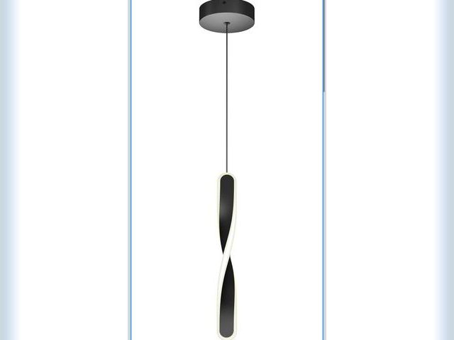 Lot 96-183224 - Artika Finley 13W LED Modern Pendant Light Fixture, Black Finish - Ideal for Dining Room, Kitchen Is...