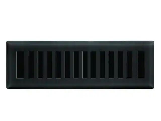 Lot 96-227688 - Bundle of 2 Hampton Bay 2 in. x 10 in. New York Modern Floor Register in Matte Black New