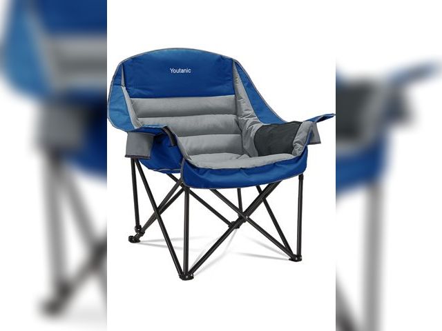 Lot 96-170203 - Oversized Camping Chair, Portable Folding Camping Chairs with Side Pocket, Cup Holder and Carry Bag,...