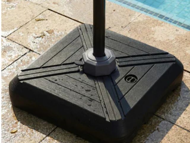 Lot 96-227593 - BABOOM 20-lb Black HDPE Plastic Patio Umbrella Base
New