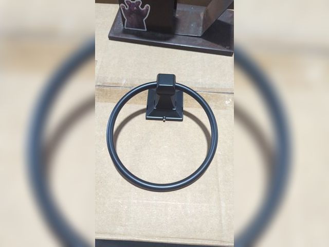 Lot 96-166843 - Black Bathroom Hand Towel Wall Loop Unused