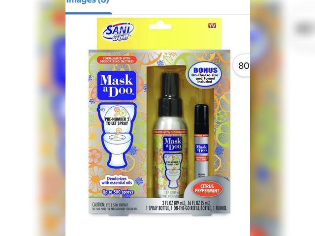 Lot 96-201037 - As Seen On TV Sani-360 Mask-a-Doo Bathroom Odor Eliminator New