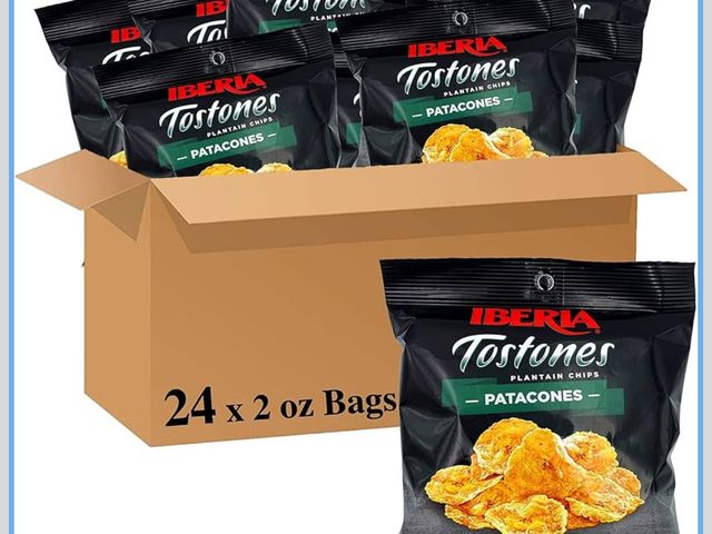 Lot 96-197488 - Iberia Tostones Plantain Chips, 2 Ounce (Pack of 24)
New 
Best By July 2026
