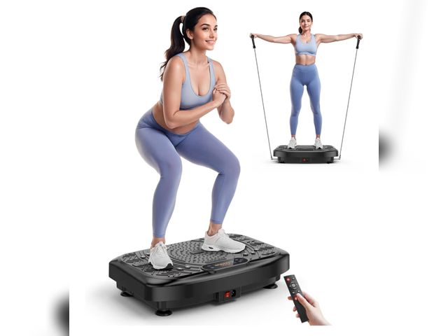 Lot 96-180435 - Vibration Plate Exercise Machine Weight Loss, Full Body Workout Vibration Plate Lymphatic Drainage, ...