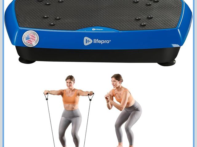 Lot 96-178198 - Lifepro Vibration Plate Exercise Machine with Magnetic Acupoints - Full Body Vibration Platform for ...