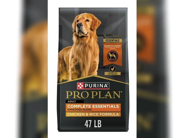 Lot 96-172621 - Purina Pro Plan Complete Essentials Shredded Blend Chicken and Rice Dry Dog Food Formula with Probio...