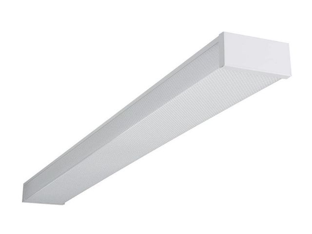 Lot 96-222209 - Metalux WP 4 ft. 4000-Lumens 4000K Cool White 120-Volt White Integrated LED Wraparound Prismatic Com...
