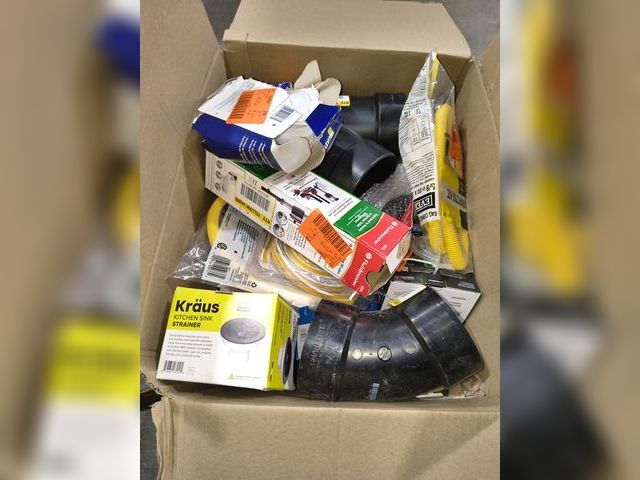 Lot 96-191875 - Mixed Box of Home Depot Items 
Most appear to be unused or new