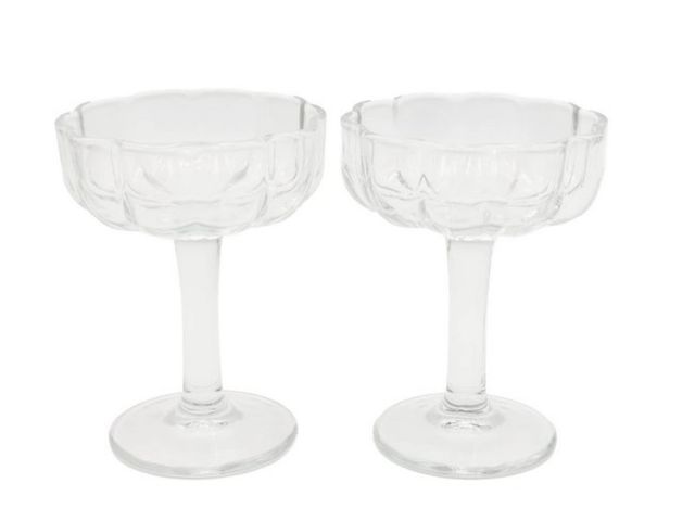 Lot 96-178166 - 5.4oz Glass Drinkware Coupe Clear - Bullseye's Playground™ New