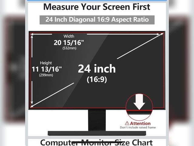 Lot 96-177695 - Computer Privacy Screen Protector 24 Inch with Hp Dell Acer Asus Samsung LG and More, Removable Secu...
