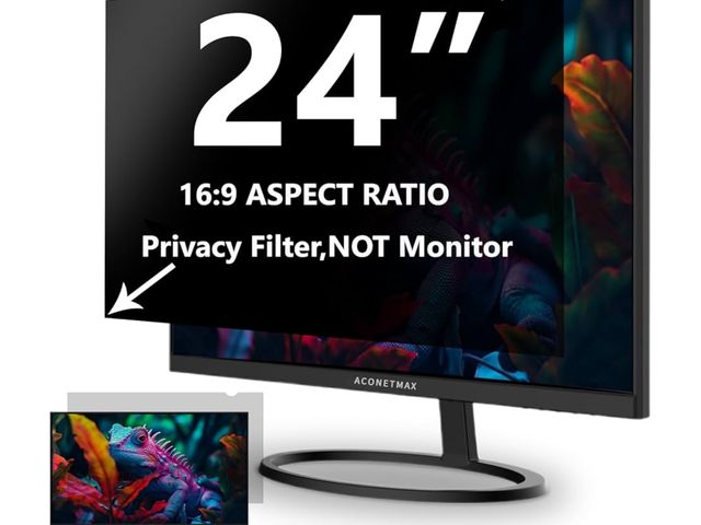 Lot 96-170121 - 24 Inches Privacy Screen Filter for Computer 16:9 Widescreen Monitor, Privacy Shield,
Anti Glare &am...
