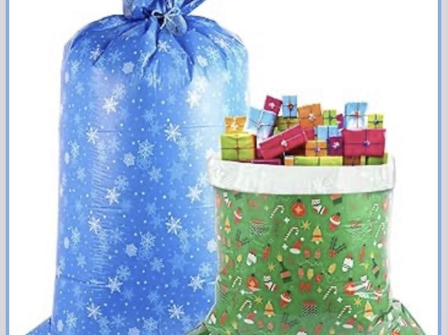 Lot 96-197839 - 10 Pack ysmile Oversized Gift Bag for Christmas, Extra Large Christmas Plastic Bag, 60 Inch Jumbo Gi...