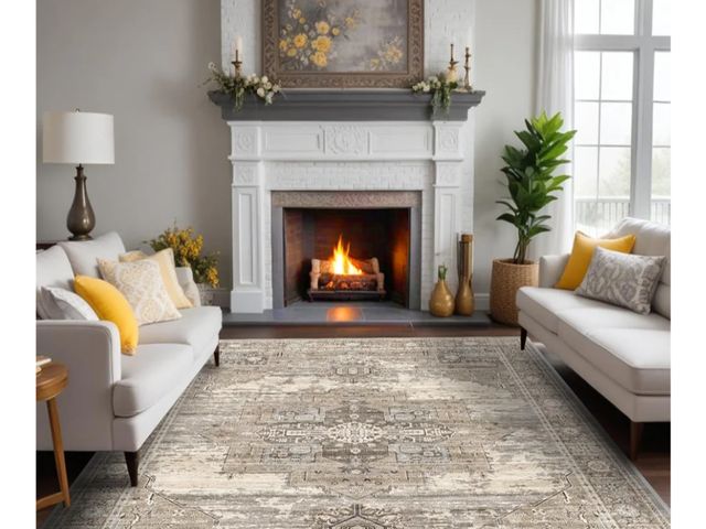 Lot 96-170454 - RUUGME Washable 8x10 Area Rugs - Large Rugs for Living Room Stain Resistant Carpet Vintage Rugs for ...