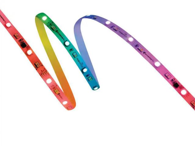 Lot 96-167308 - EcoSmart
32.8 ft. Smart RGBWIC Dynamic Color Changing Dimmable Plug-In LED Strip Light Powered by Hu...