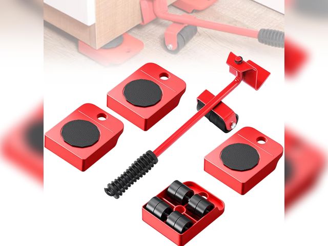 Lot 96-190812 - Furniture Lift Mover Tool Set - Dolly with Wheels, 330Lbs Capacity, 360 Rotation for Refrigerator, S...