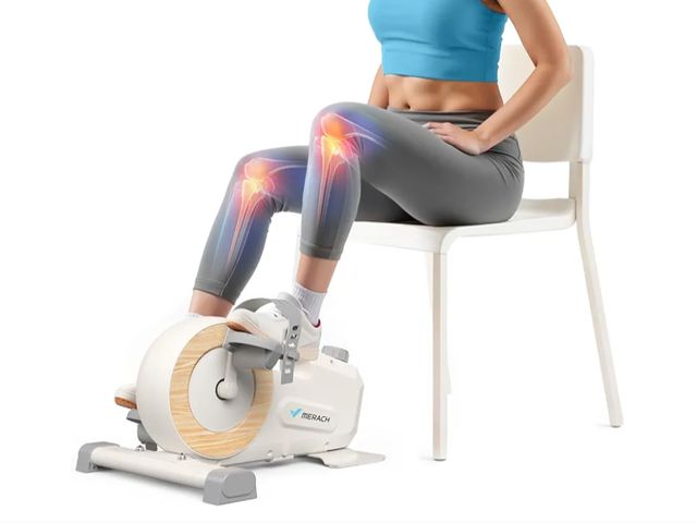 Lot 96-164244 - Under Desk Bike Pedal Exerciser, Quiet Magnetic Mini Exercise Bike with MERACH App for Arm, Leg Reco...