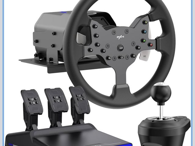 Lot 96-210399 - PXN V99 3.2Nm Force Feedback Gaming Steering Wheel – 270-900 Degree, 11.8-inch, Hall 3-Pedal, H Shif...