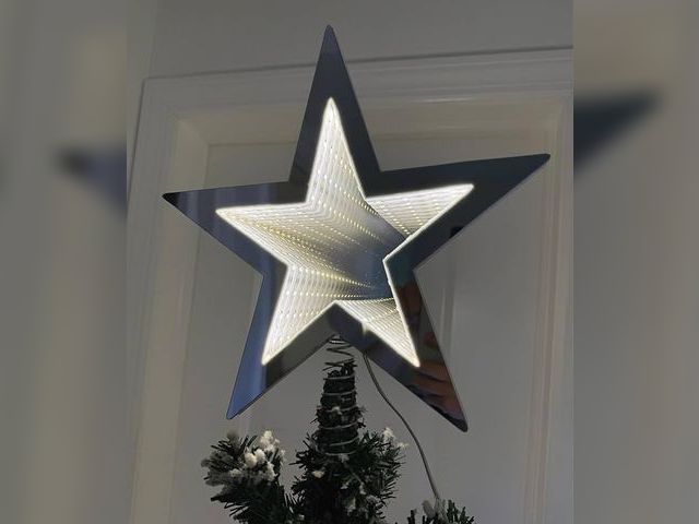 Lot 96-164540 - Star Tree Topper Infinity Mirror 3D LED Lights - 9.9 Inch Christmas Room Decoration

New. Actual ite...