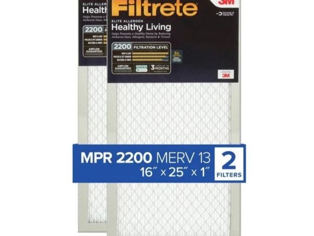 Lot 96-181188 - 10 Pack Filtrete Elite Allergen Reduction Filter EA01-2PK-1E, 16 in x 25 in x 1 in. Five boxes of tw...