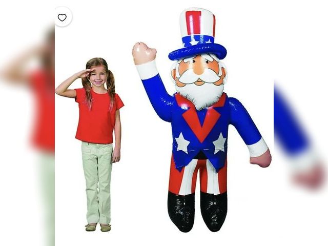Lot 96-233083 - Fun Express Uncle Sam Inflatable Independence Day Decoration, Over 5 Feet Tall New