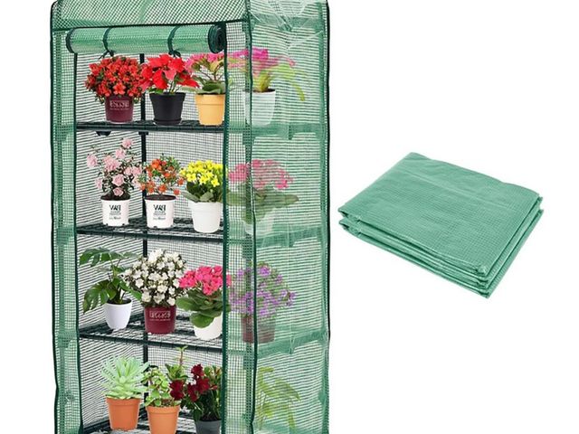 Lot 96-178622 - Garden 4 Tier Mini Greenhouse - Sturdy Portable Gardening Shelves PVC Cover - Small Green House Use ...