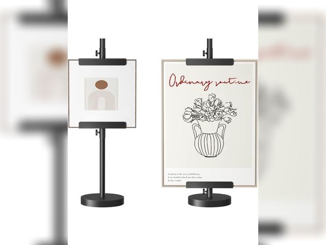 Lot 96-191334 - DTK Tabletop Easel,Height Adjustable Easel Stand for Picture Frame up to 24.8"H,Poster Stand,Art Dis...