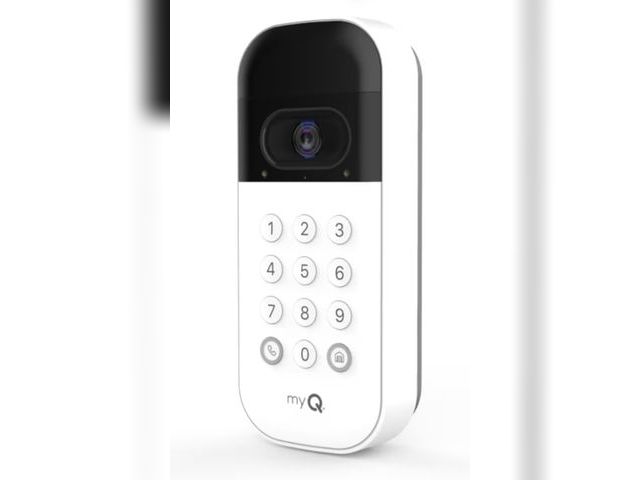 Lot 96-212177 - myQ Smart Garage Door Video Keypad with Wide-Angle Camera,Customizable PIN Codes,and Smartphone Cont...