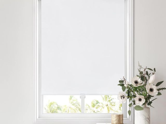 Lot 96-212233 - LazBlinds No Tools No Drill Cordless Roller Shades, 100% Blackout Roller Blinds for Windows, Thermal...