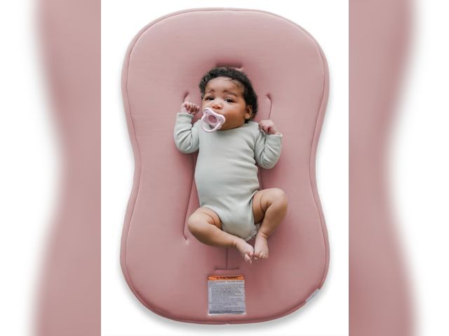 Lot 96-176924 - Snuggle Me® Baby Lounger Curve (0-6 Months) - Premium Organic Cotton with Foam Core, Machine-Washabl...