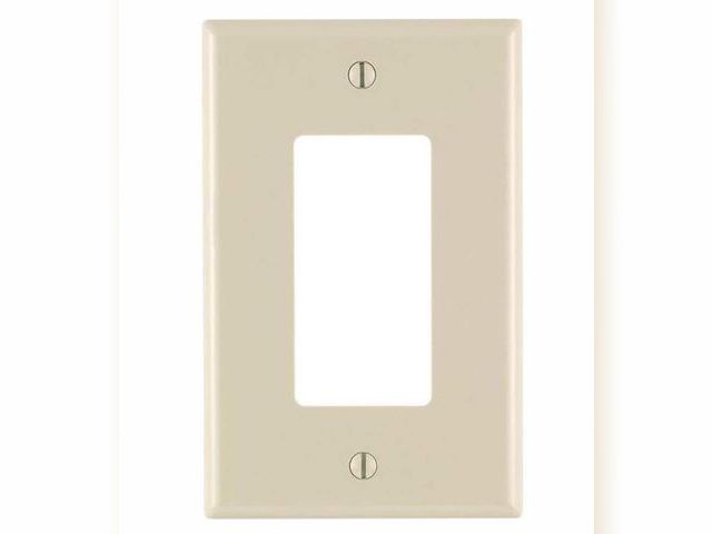 Lot 96-170779 - Leviton 1-Gang Light Almond Decora/ Rocker Nylon Midway/Midsize Wall Plate PJ26-TM

New