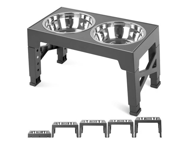 Lot 96-230391 - Elevated Dog Bowls with 2 Stainless Steel Dog Food Bowls, Raised Dog Bowl 

New