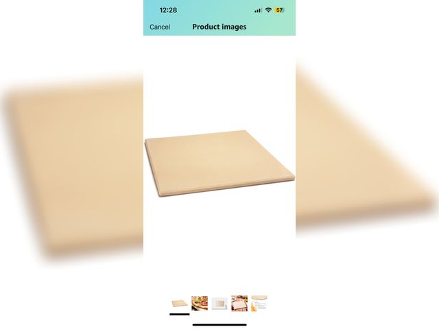 Lot 96-179219 - Appears to be Pizza Kitchen Rectangular Pizza Stone for Oven and Grill, 14x16-Inch New