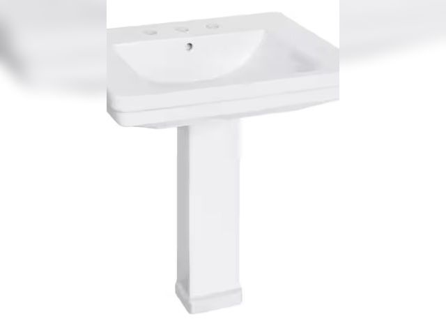 Lot 96-188975 - Glacier Bay Fire Clay 27” Pedestal Leg Bathroom Fixture 
Pedistal leg only, no sink. 
New