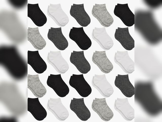 Lot 96-230733 - Kids Socks - 25 Pairs Toddler Ankle Socks Set Low Cut Short Sock, No Show Socks for Boys &amp; Girls...