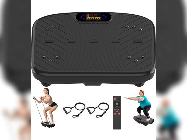 Lot 96-165868 - Vibration Plate Exercise Machine, Vibration Plate Platform for Lymphatic Drainage, 200 Adjustable Sp...