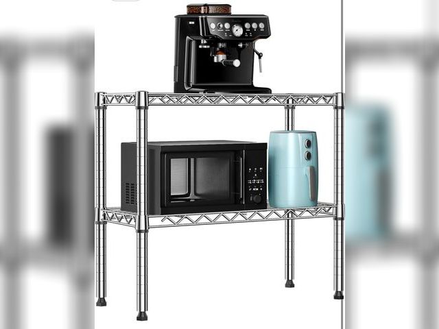 Lot 96-190628 - MZG 220 lbs 2 Tier Storage Rack Metal Wire Shelving Unit, Storage Standing Household Shelf Organizer...