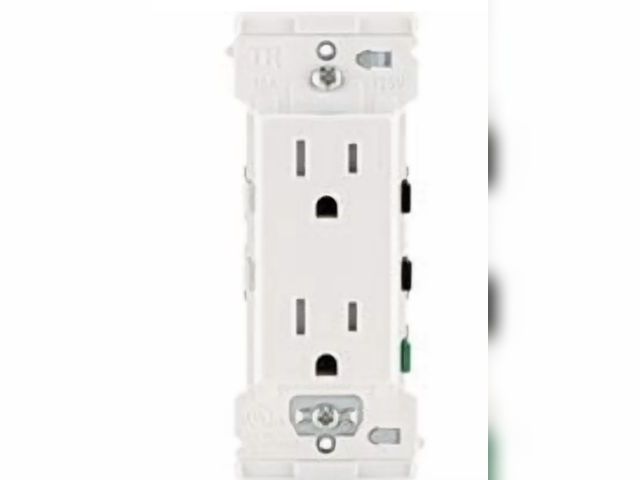 Lot 96-198316 - Leviton Decora Edge Duplex Outlet - Tamper-Resistant Receptacle - 1 Piece, Multicolor New