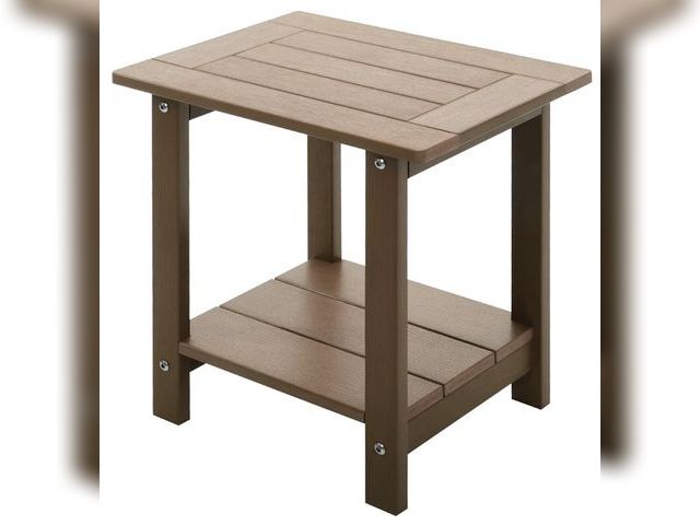 Lot 96-230759 - Outdoor Adirondack  teak side table New
