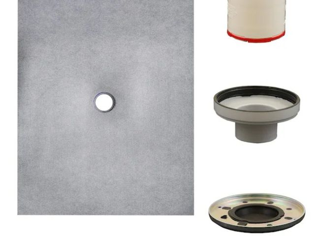 Lot 96-166265 - Everbilt
Watershield Shower System 36 in. x 60 in. Waterproof Center Drain Shower Tray With Drain As...